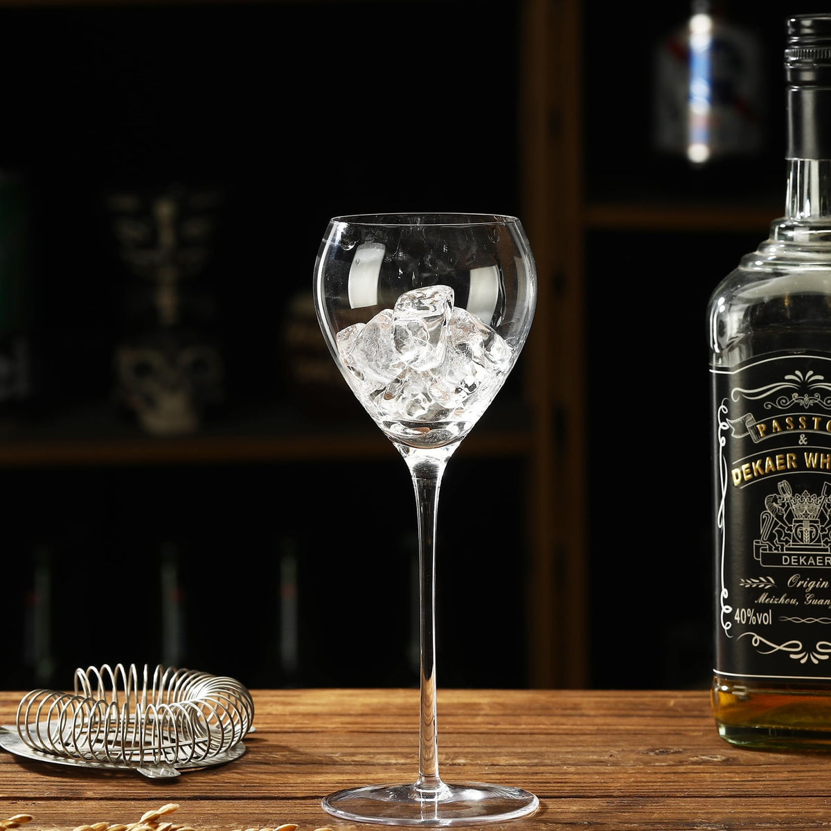 Hand Blown Crystal Cocktail Glasses Set of 6, 5.8Oz Clear G453