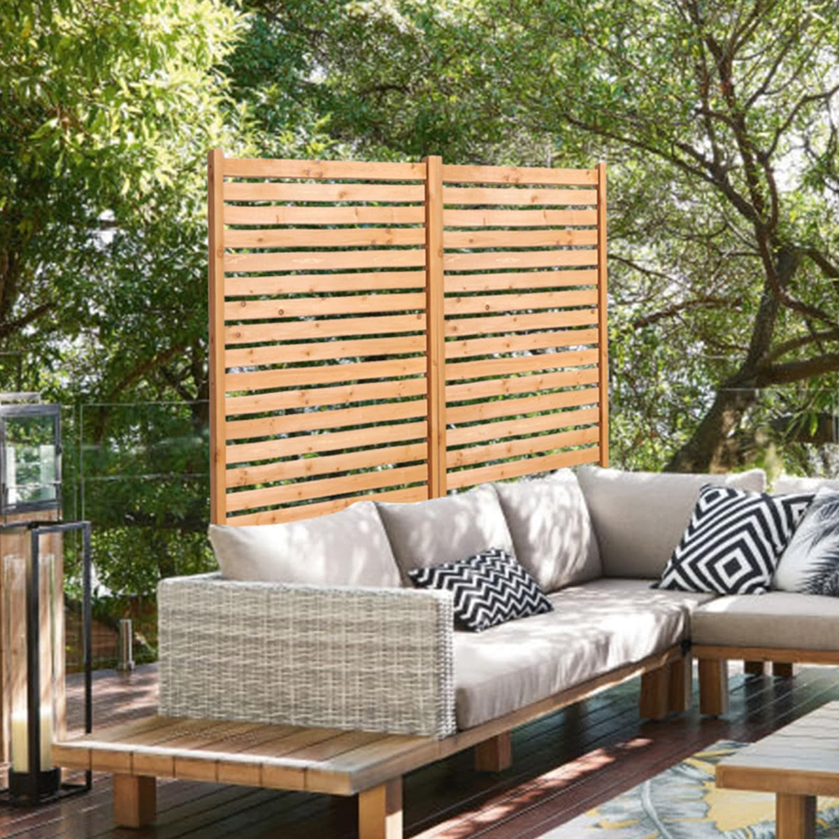 Wooden Privacy Screen 36" W x 73" H Z21236