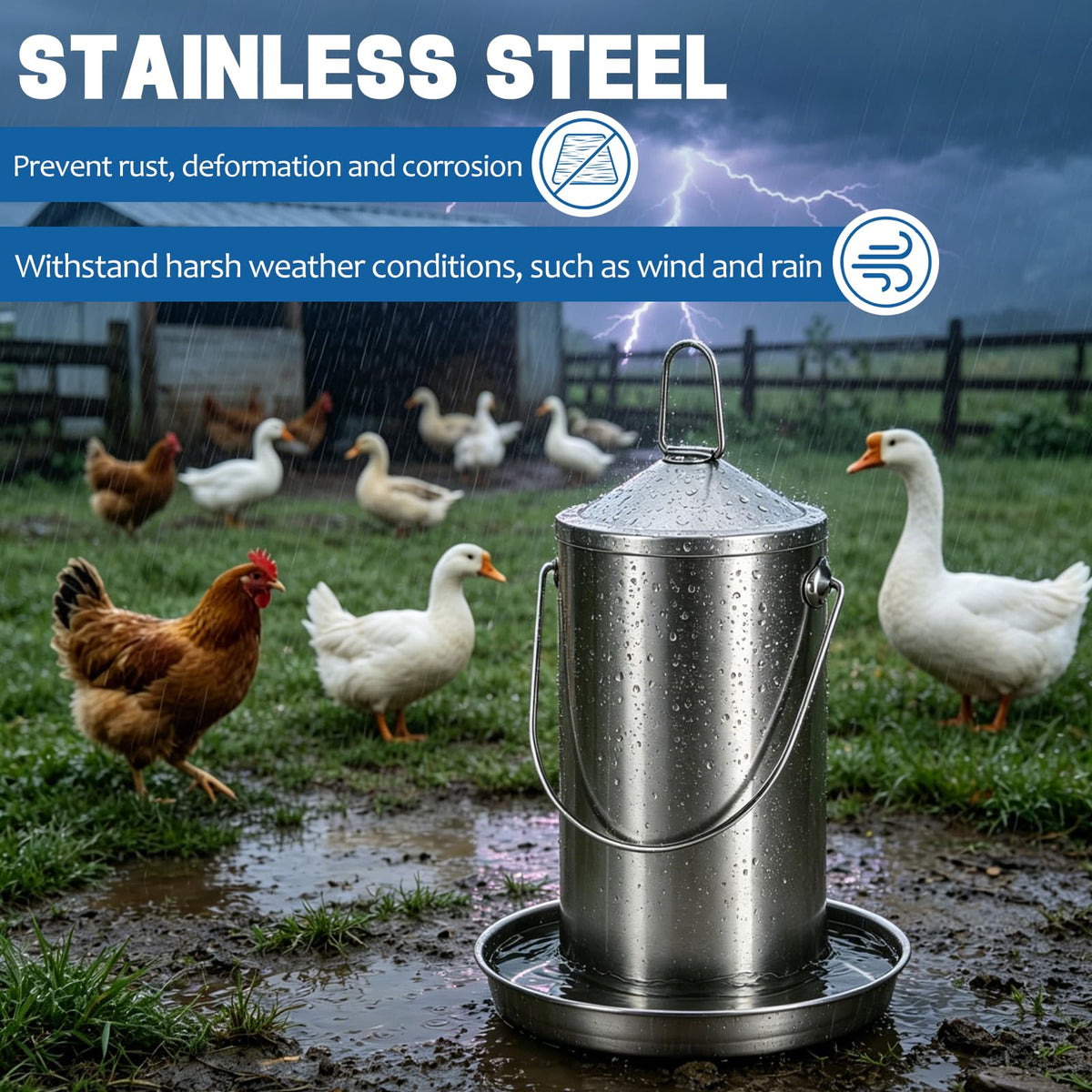 Stainless Steel Chicken Waterer G29353