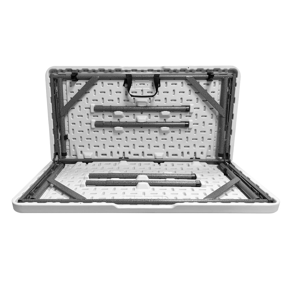 White Square Folding Table with Carry Handle P60342