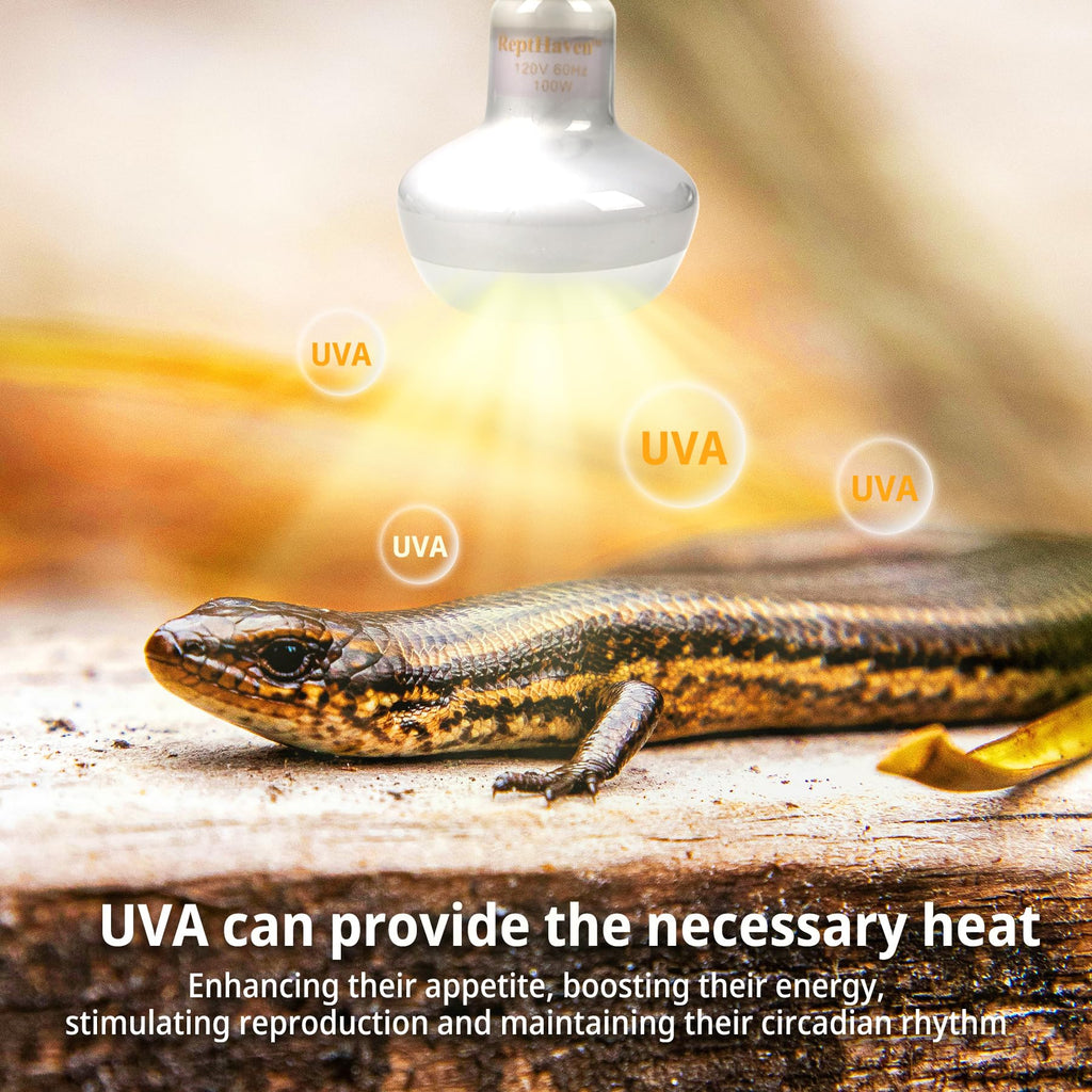 2-in-1 Deep Dome Reptile Light Fixture Kit with 100W UVA Basking Bulb & 100W Infrared Heat Lamp S9002
