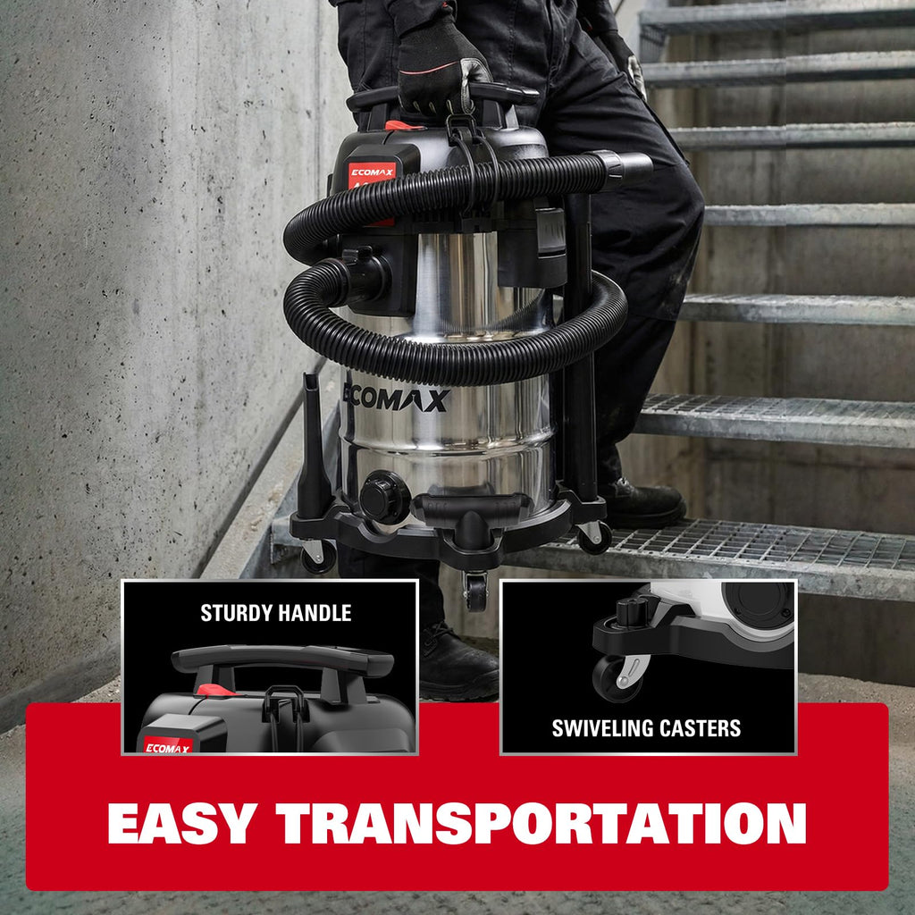 8 Gallon Stainless Steel Wet and Dry Shop Vacuum E717