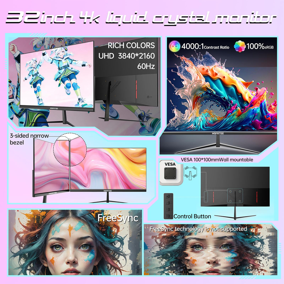 32 Inch 4K UHD Monitor Y63932