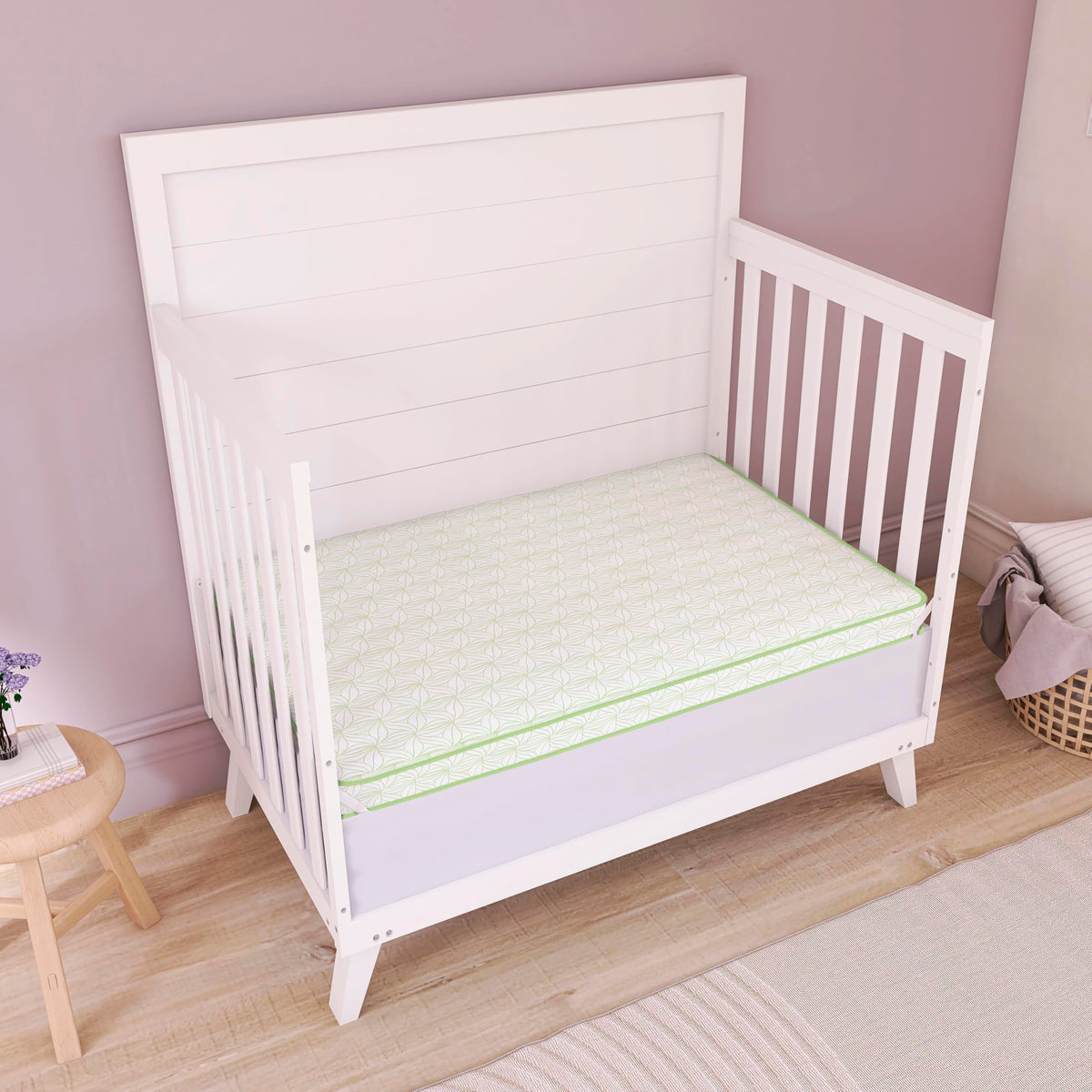 2-in-1 Mini Crib Mattress, Dual-Sided Waterproof W103