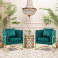 Velvet Accent Chairs Set of 2 Green R443587
