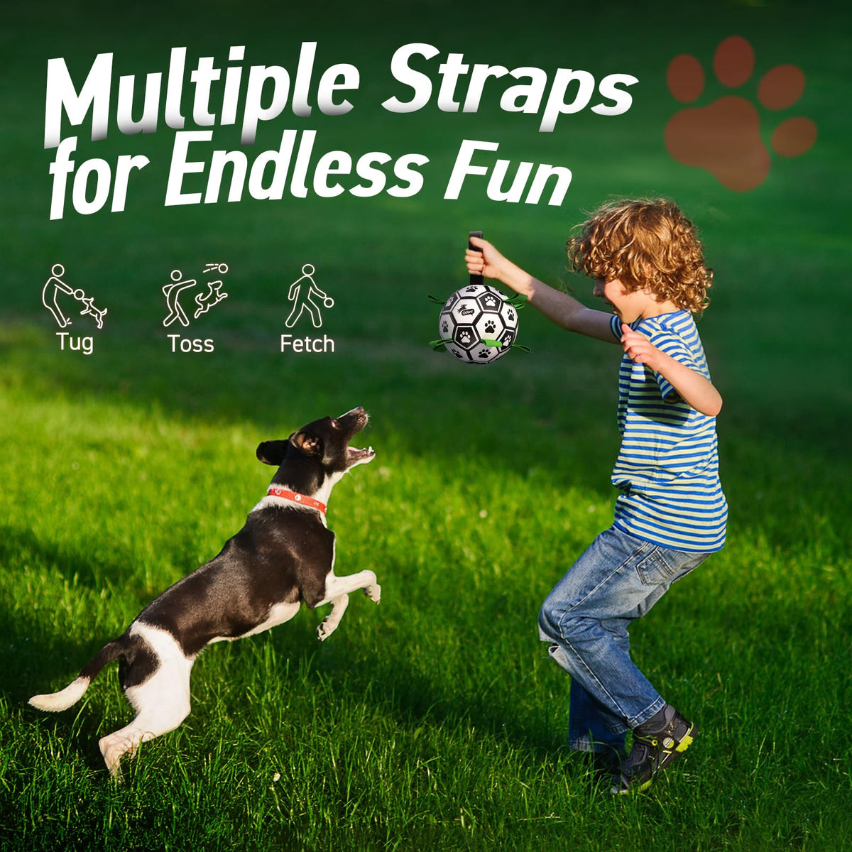 6 Inch Dog Soccer Ball with Straps G5388