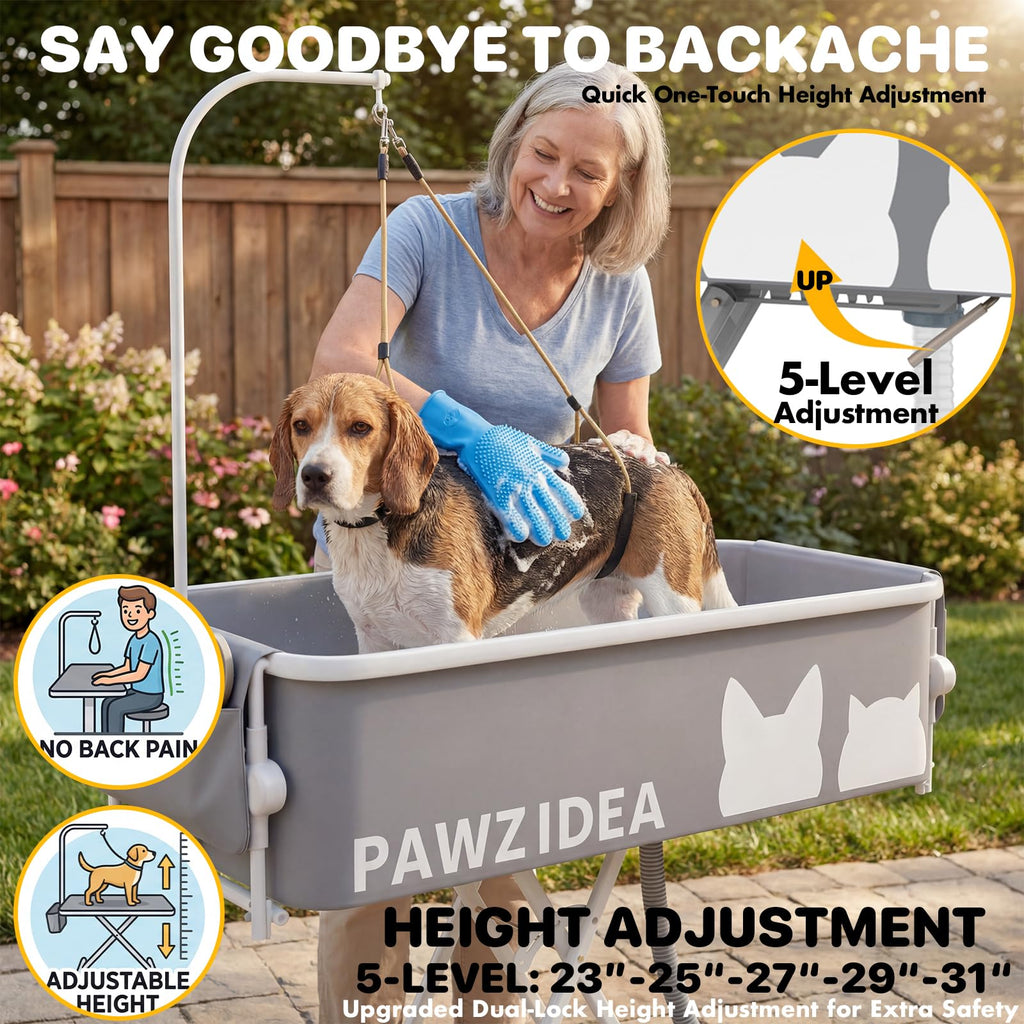 2-in-1 Dog Bathtub & Grooming Table R743386