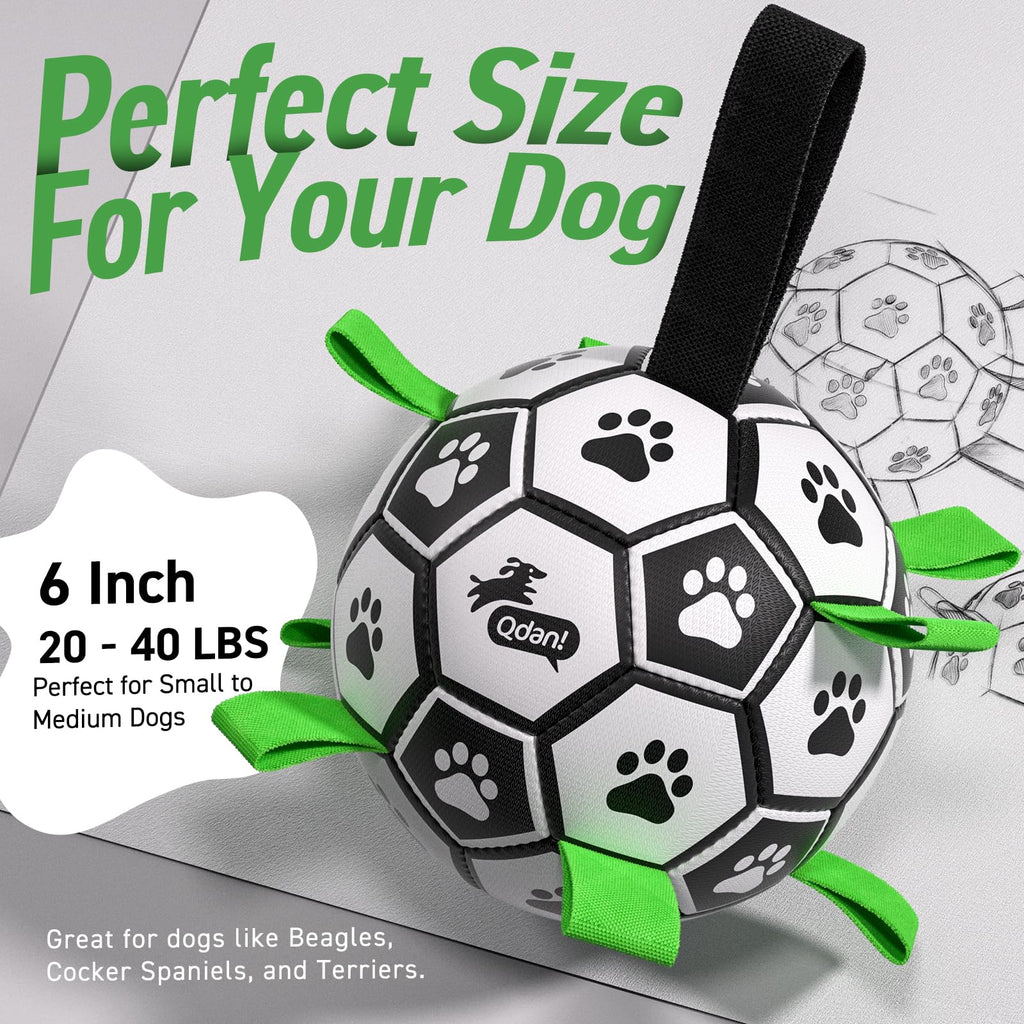 6 Inch Dog Soccer Ball with Straps G5388