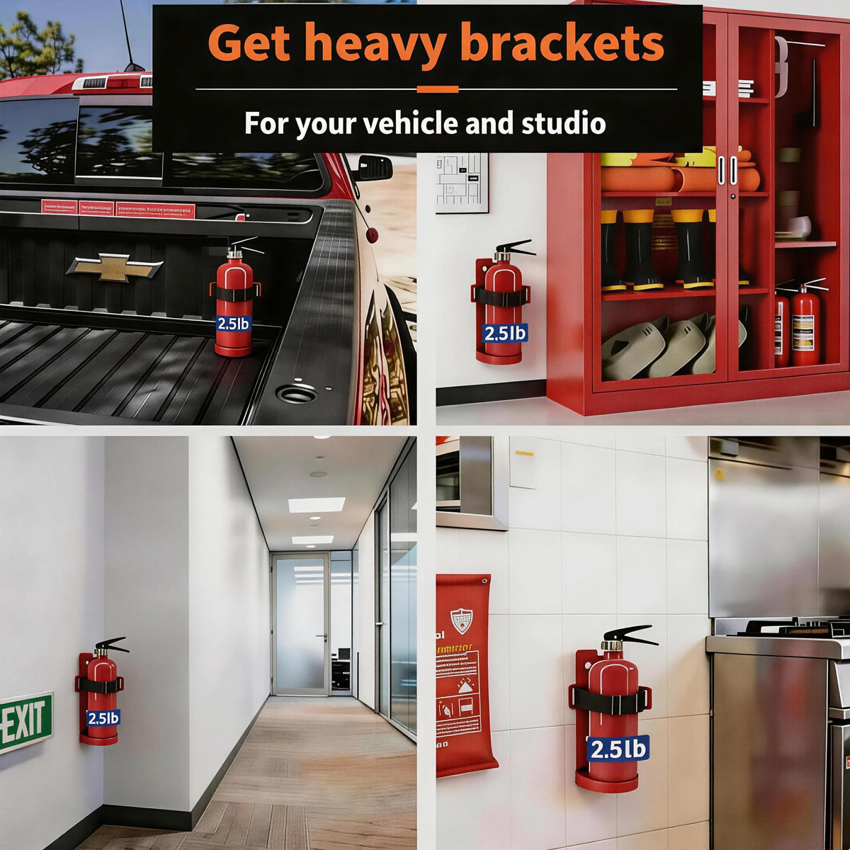 2.5LB Fire Extinguisher Wall Mount Bracket S21171