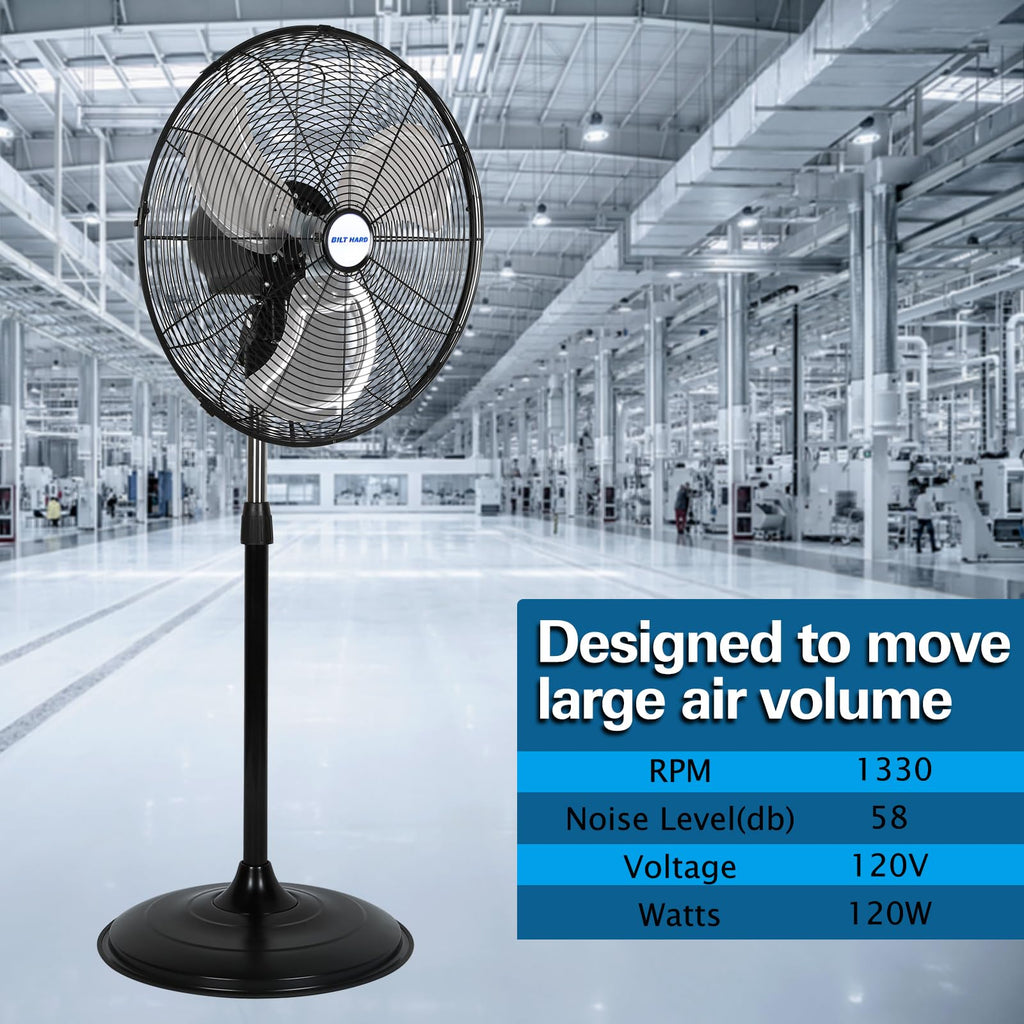 20" High Velocity 3-Speed Oscillating Pedestal Fan, 2 Pack S34447