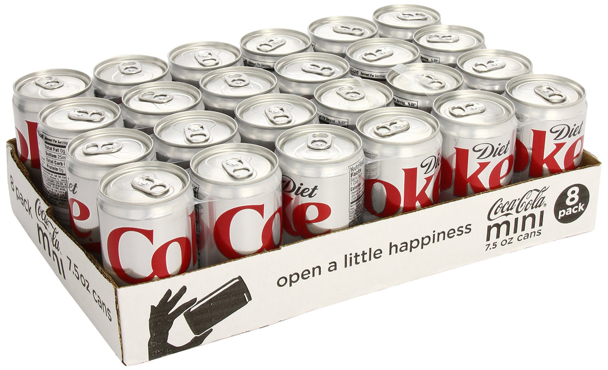 Diet Coke Mini-Cans, 7.5 fl oz (Pack of 24) E259395