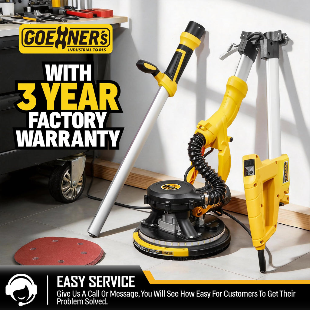 950W Electric Drywall Sander with Vacuum Dust Collector T722