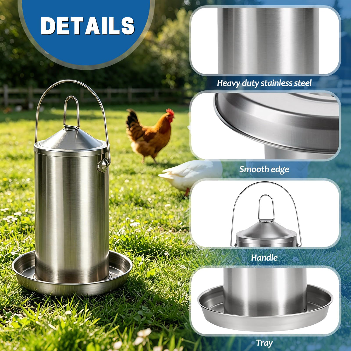 Stainless Steel Chicken Waterer G29353