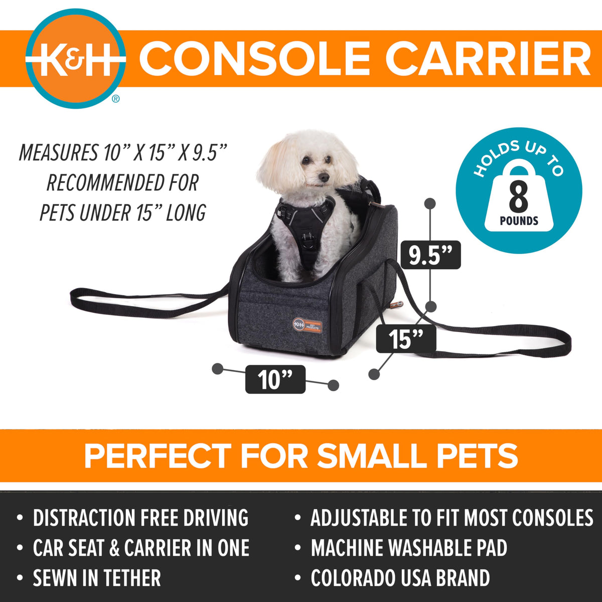 Dog Car Seat for Pets Under 8 lbs A5930