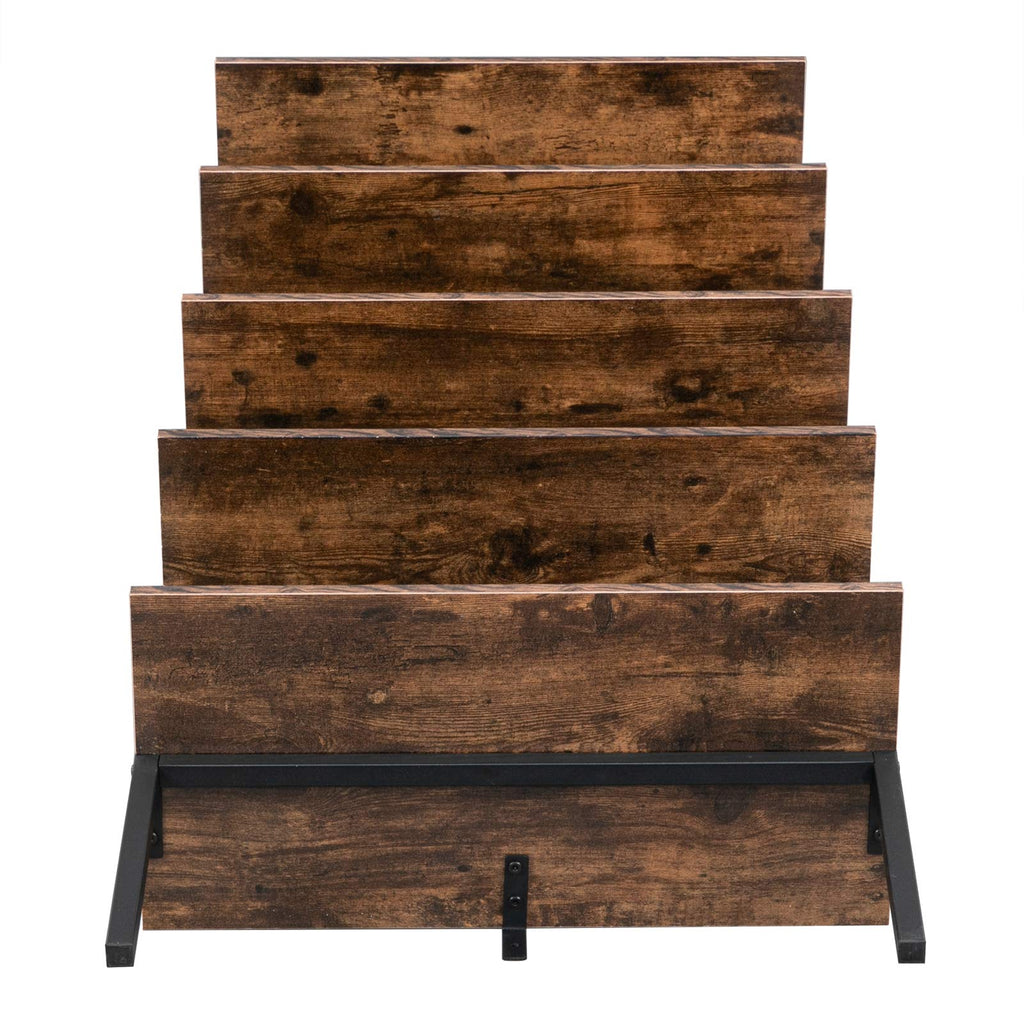 Rustic Brown 5 Tier Wall Mount Ladder Shelf A262