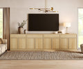 Oak TV Stand with 8 Doors and Drawers J2329