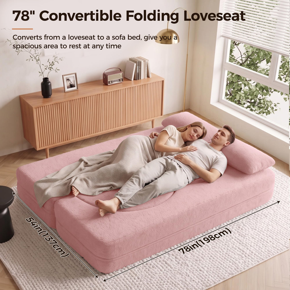 78" Convertible Folding Sofa Bed Full Size A371