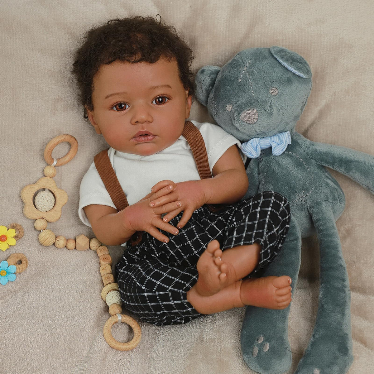 Black 20" Reborn Baby Dolls G393