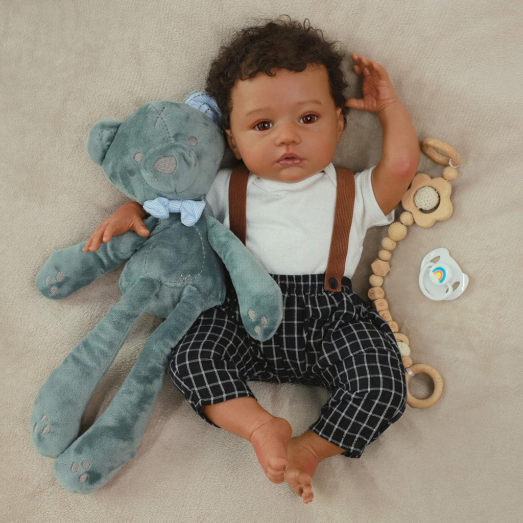 Black 20" Reborn Baby Dolls G393