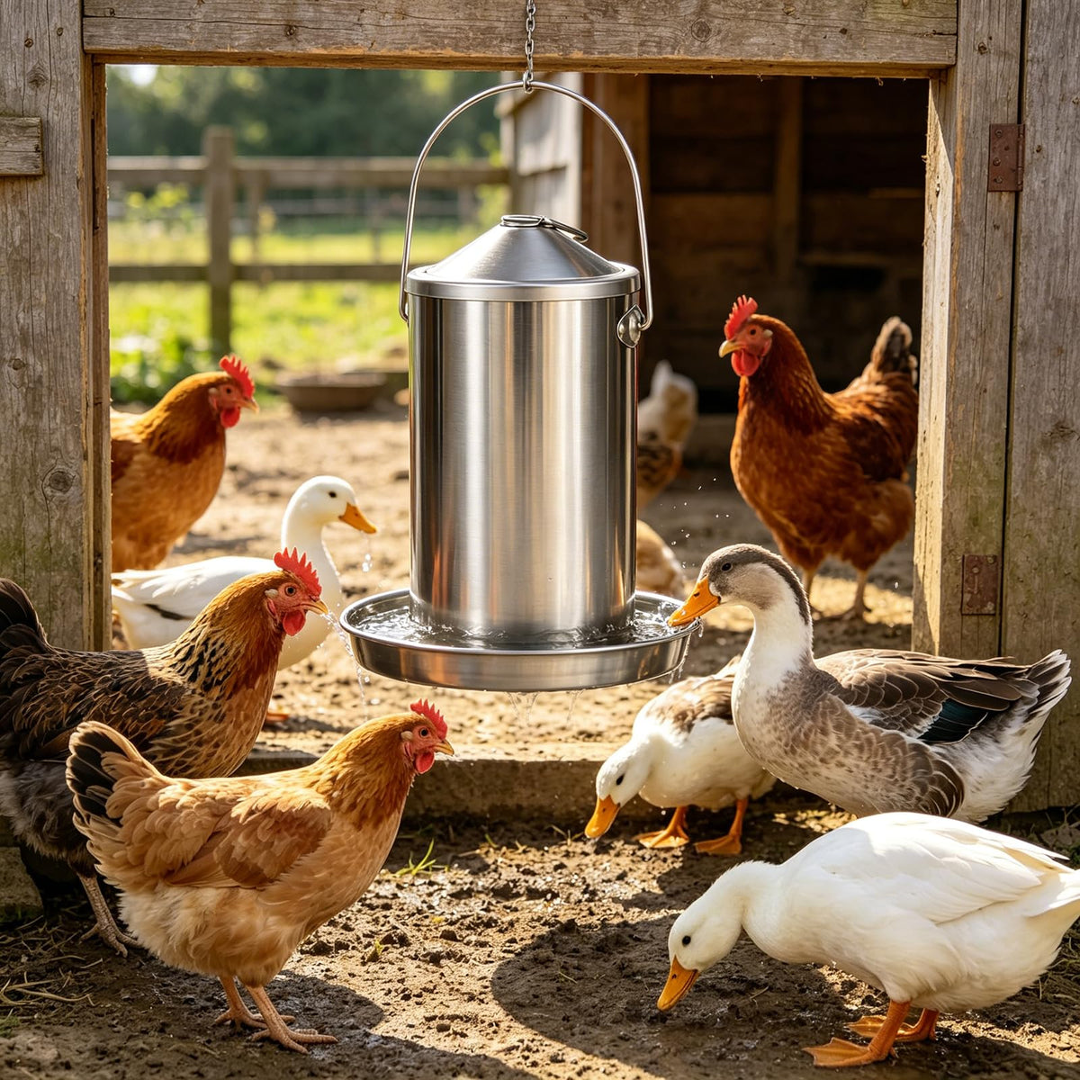 Stainless Steel Chicken Waterer G29353