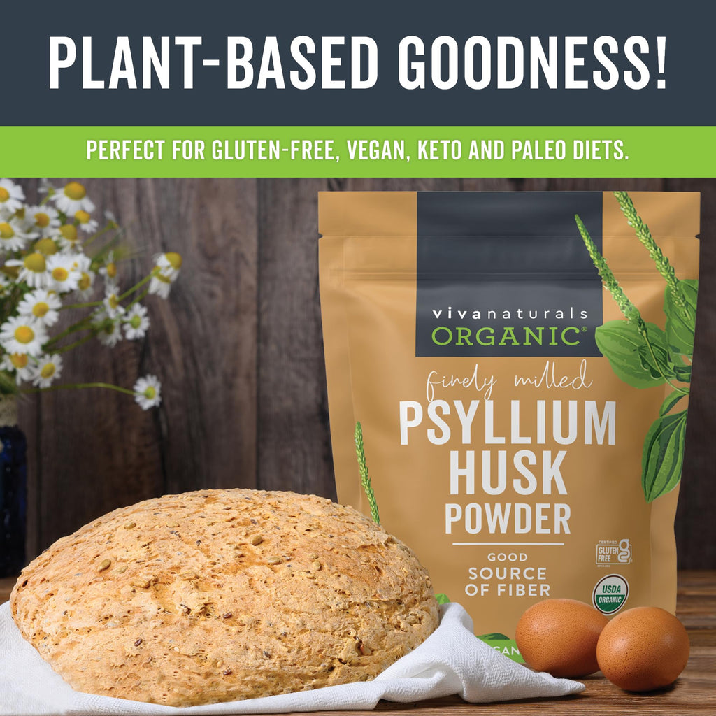 24 oz Organic Psyllium Husk Powder & 30mg Zinc Q742236