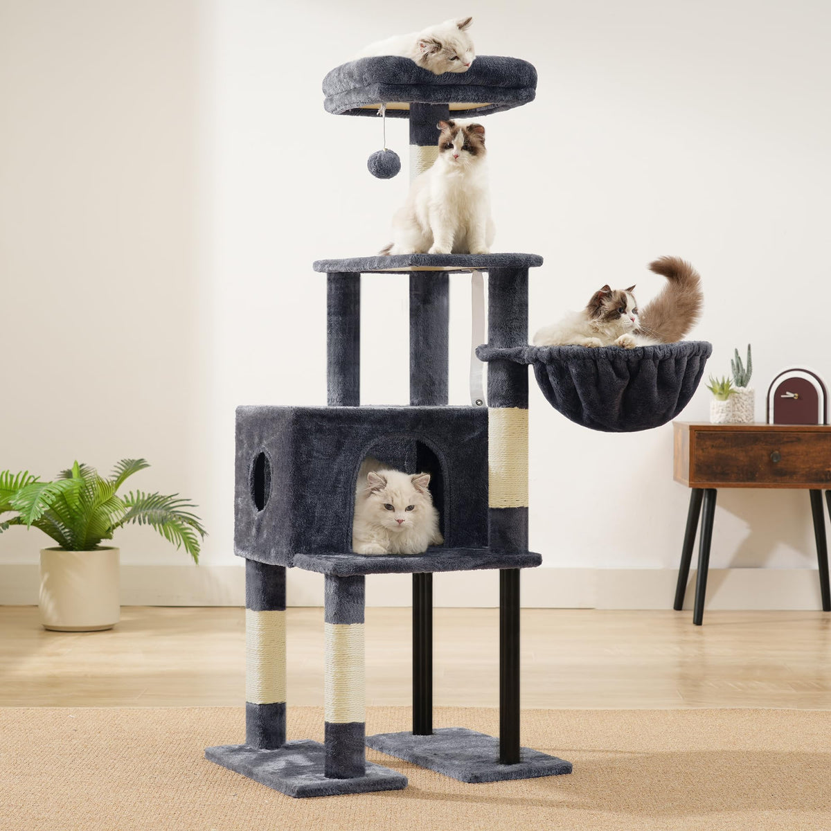 49.2 inch Cat Tree with Toy T355441