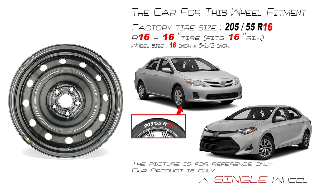 16" Steel Wheel Black Finish L496