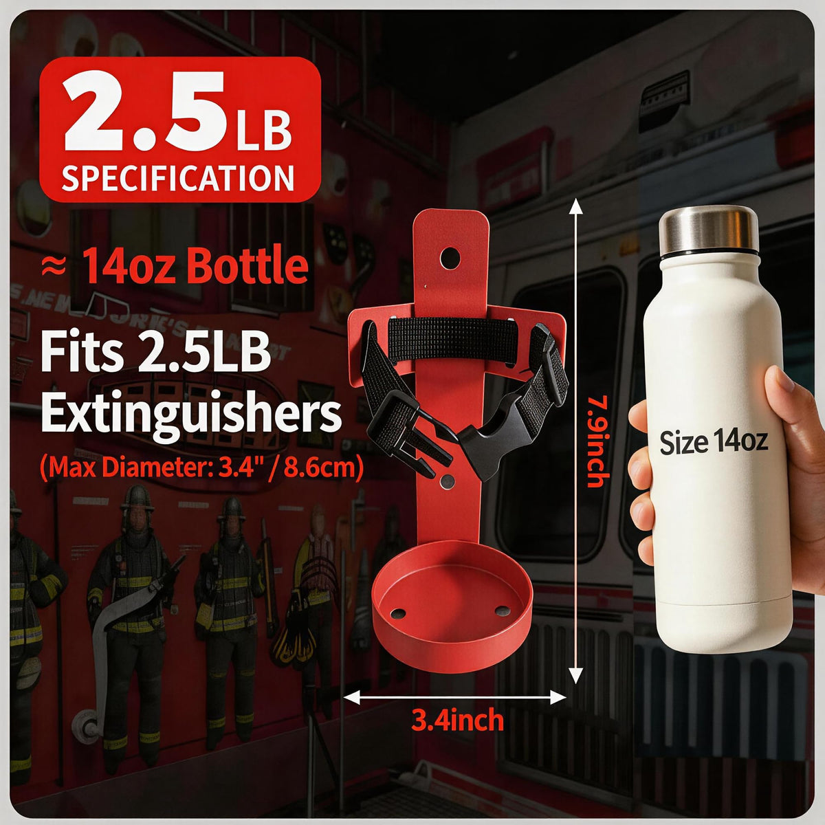 2.5LB Fire Extinguisher Wall Mount Bracket S21171