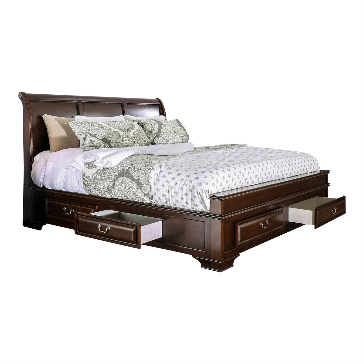 King Storage Platform Bed V711449