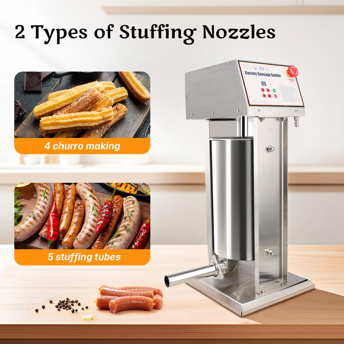 Stainless Steel Electric 15 Liter Sausage Stuffer K588