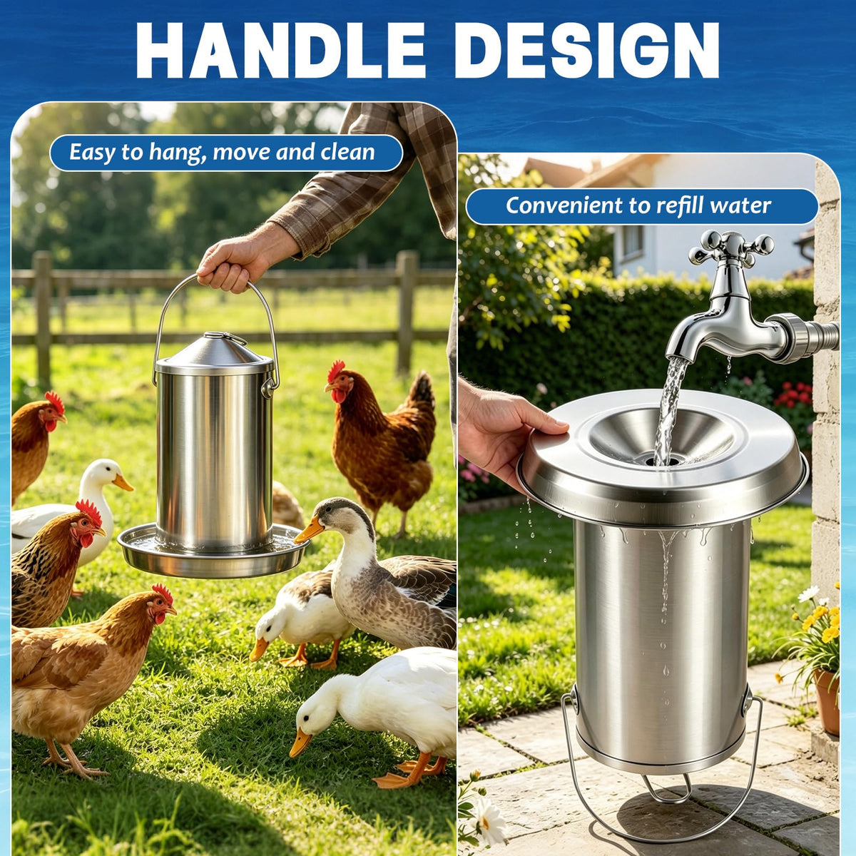 Stainless Steel Chicken Waterer G29353