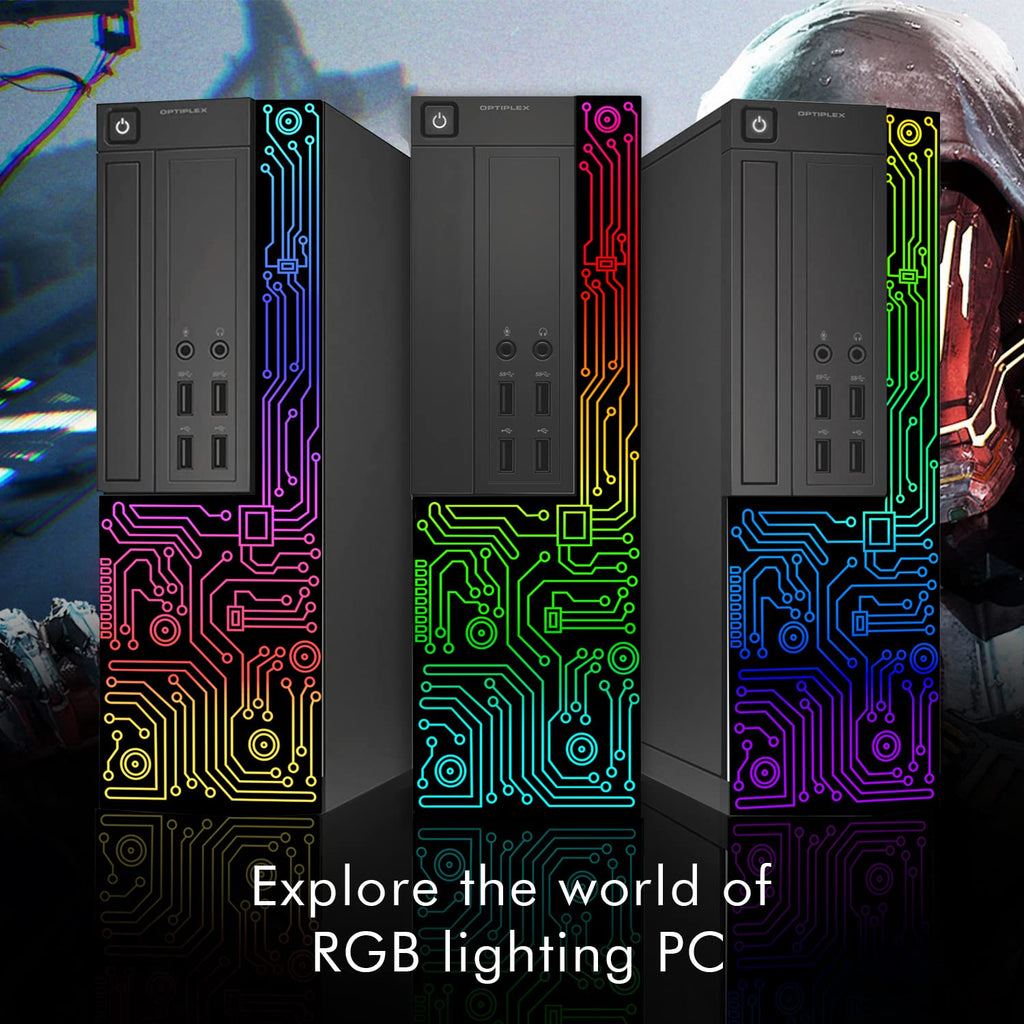 RGB Desktop Computer PC with 24 Inch Monitor, Intel i5, 8GB RAM, 512GB SSD, Windows 11 Pro P570
