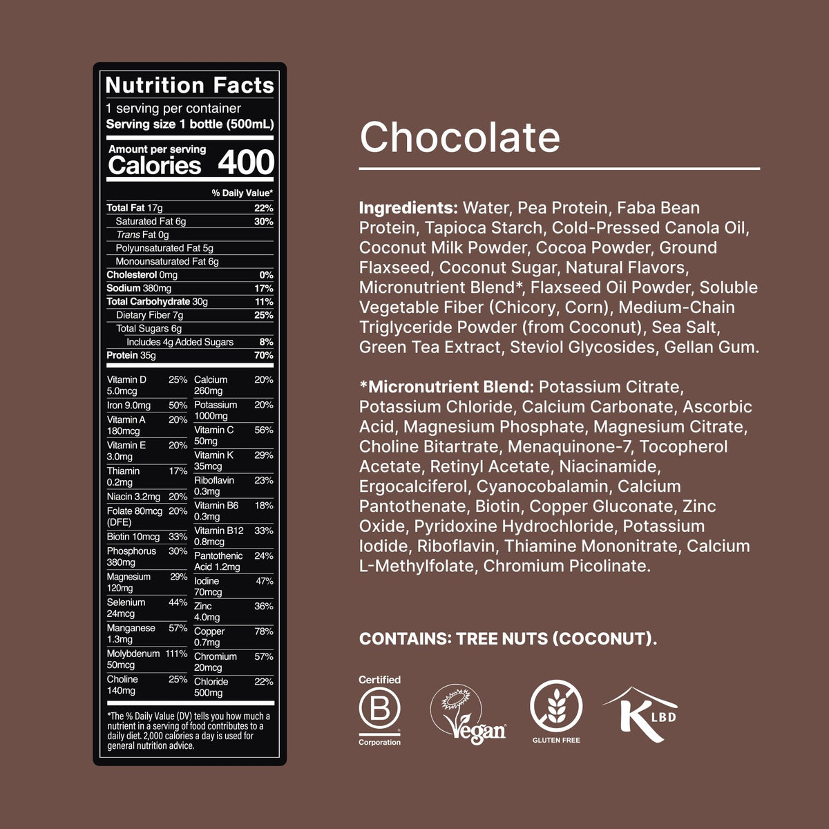 Black Edition Ready-to-Drink Vegan Protein Shake K382