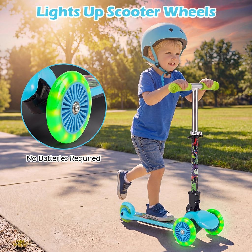 Kids 3-Wheel Kick Scooter with LED Front Wheels V774