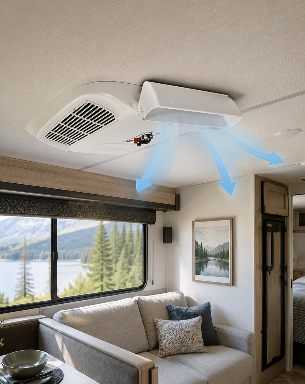 RV Rooftop AC Air Deflector White W31469