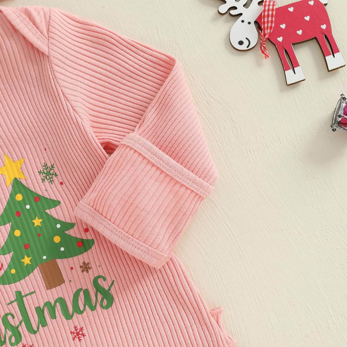 Christmas Tree Long Sleeve Romper Jumpsuit I591921