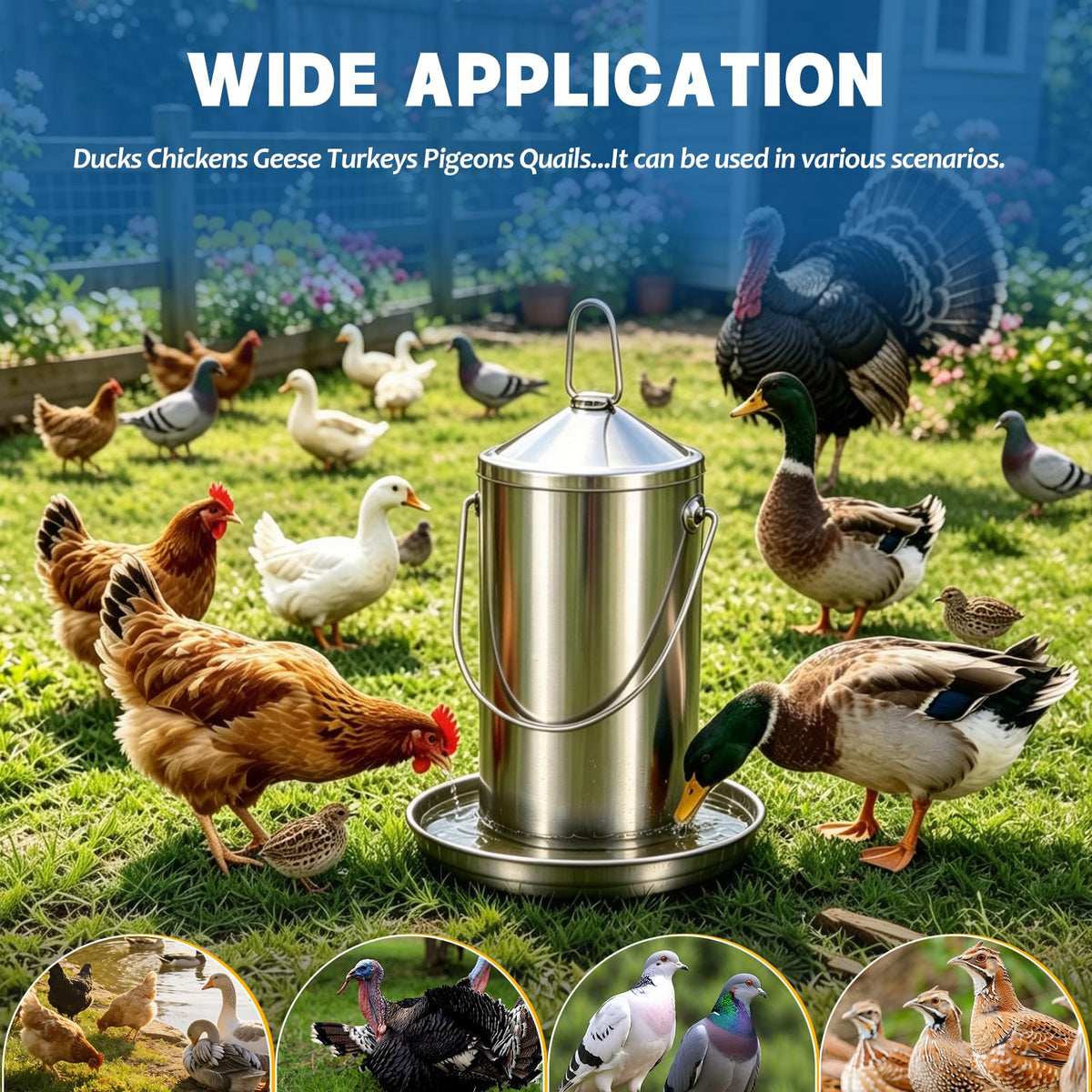 Stainless Steel Chicken Waterer G29353