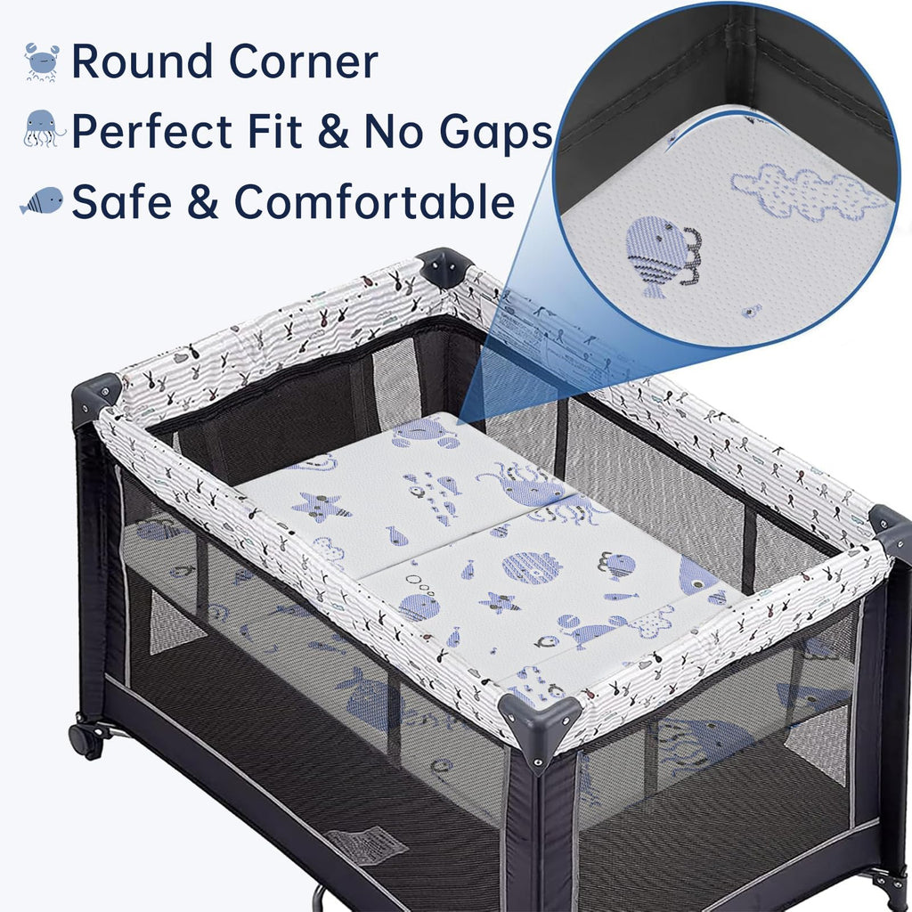 Dual-Sided Memory Foam Trifold Pack and Play Mattress Z126288