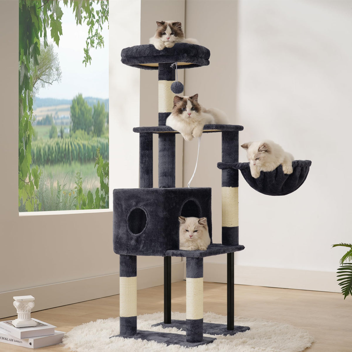49.2 inch Cat Tree with Toy T355441