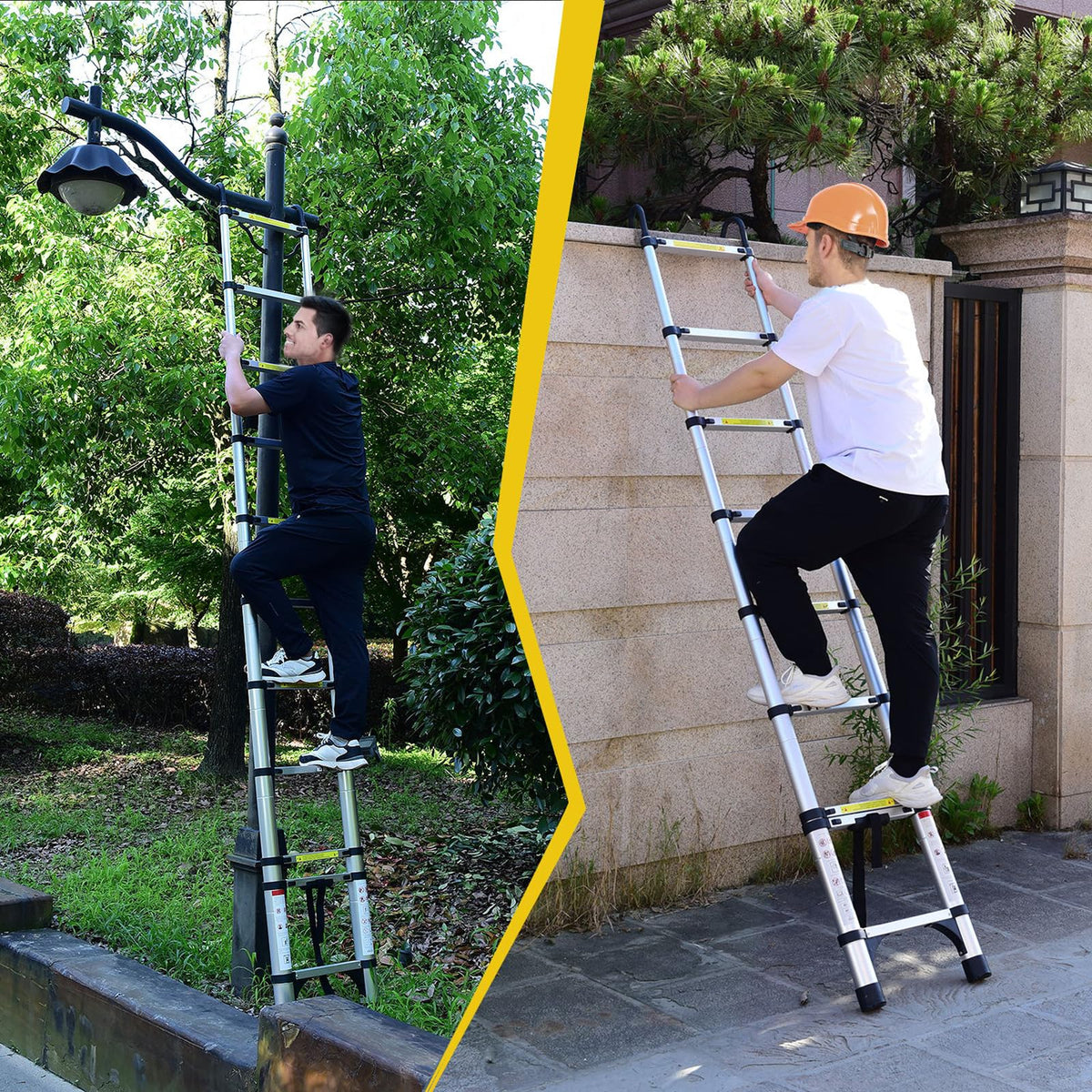 8.5 FT Aluminum Telescoping Ladder 330lbs R367
