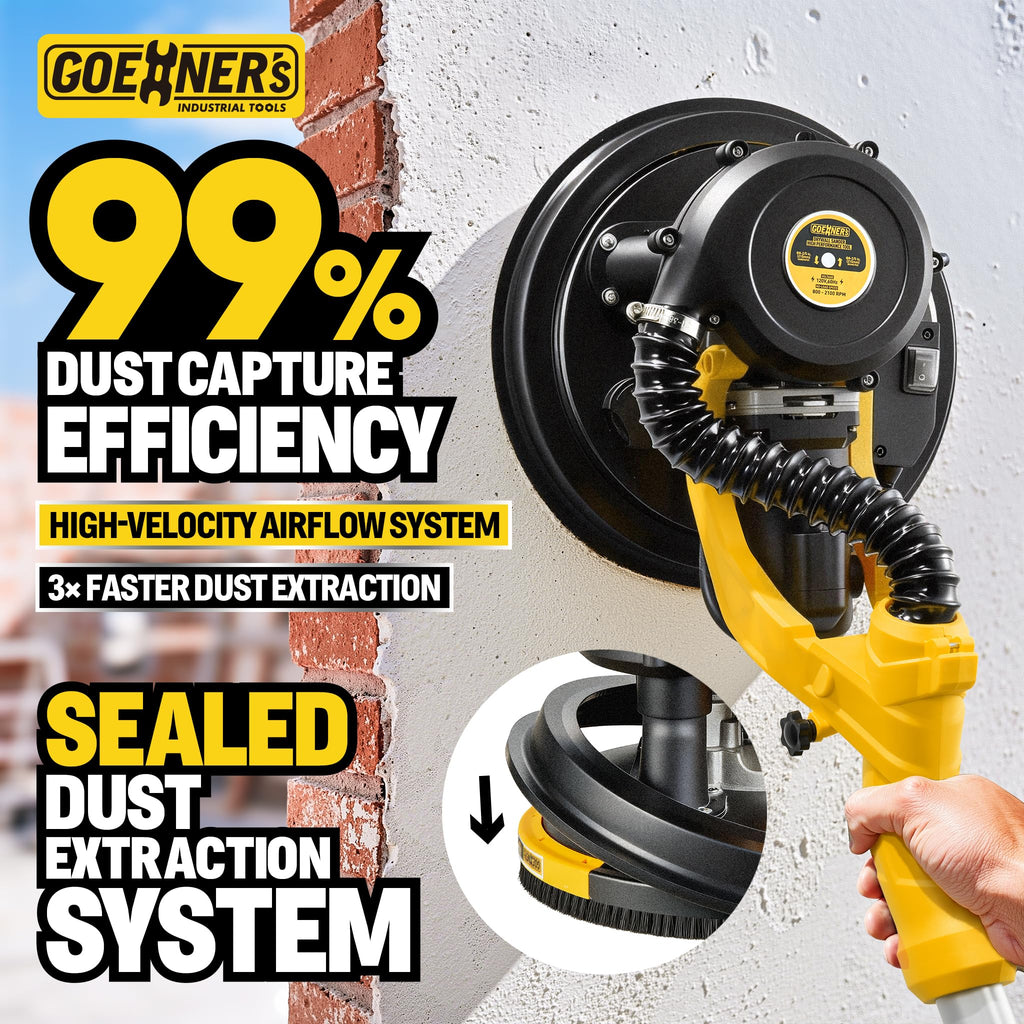 950W Electric Drywall Sander with Vacuum Dust Collector T722