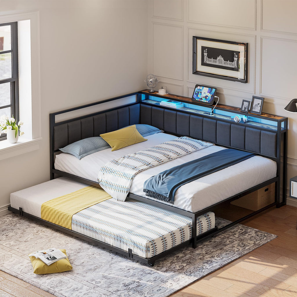 Black Full Daybed with Trundle C210587