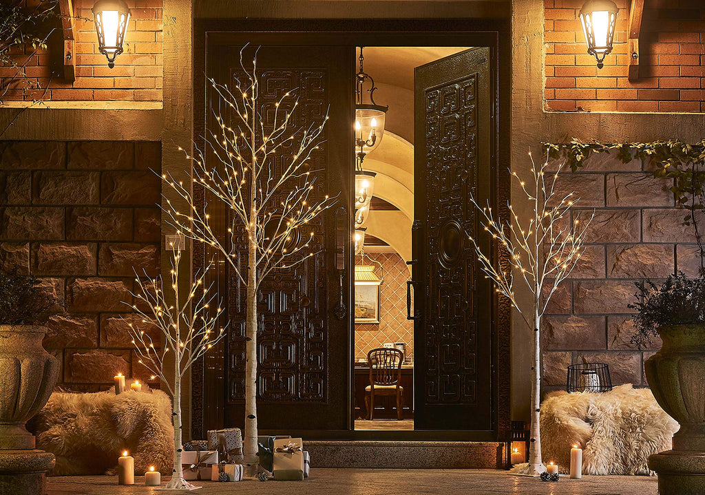Lighted Birch Tree 8FT 240 Warm White Lights H99765